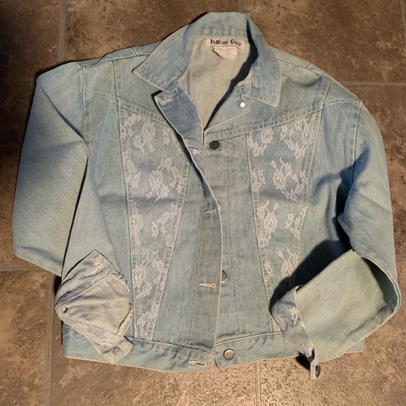 Vintage jean and lace jacket - Picture 2 of 6